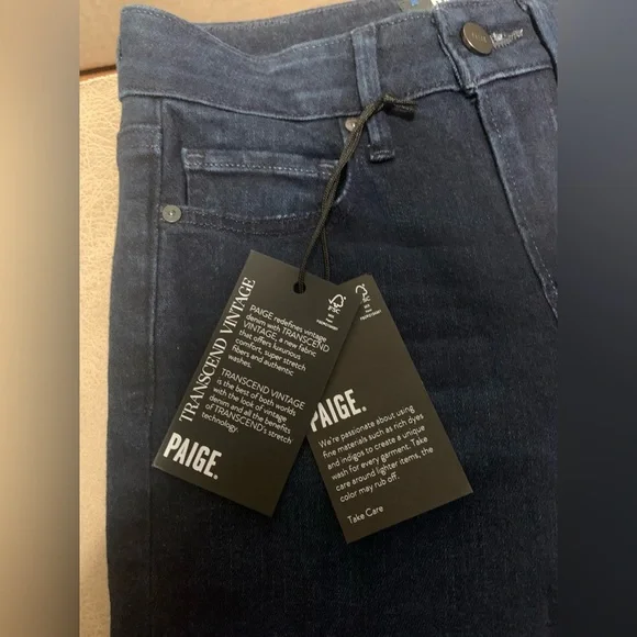 Paige Manhattan Mid Rise Slim Boot Stretch Denim Jeans NEW Size 25 (Msrp $249) - Picture 8 of 13